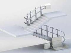 彎軌斜掛式輪椅升降平臺